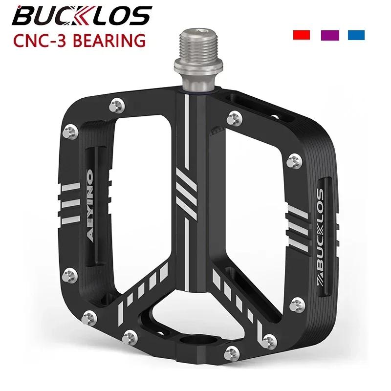 BUCKLOS 3 Bearing Bicycle Pedal CNC Aluminum Alloy Mountain Bike Pedals Non-slip Road Bike Pedal Ultralight MTB Pedals