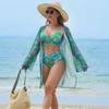 High-end Fashion Sexy Beach European and American Multi-color Printed Three-piece Swimsuit Bikini BIKINI Women's Swimsuit
