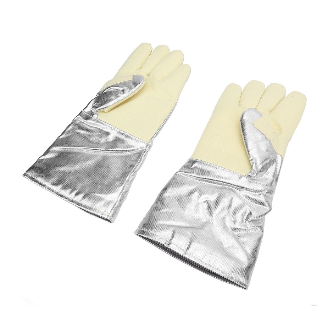 Hitzebeständige Handschuhe 500℃ Verbrühschutz Verschleißfest Verstärkter Daumen Arbeitshandschuhe für Stahlwerke Fo