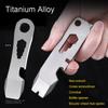 Multifunctional Titanium Alloy Crowbar Bottle Opener Screwdriver Hexagon Wrench EDC Outdoor Tools Multifunction Camping Gear