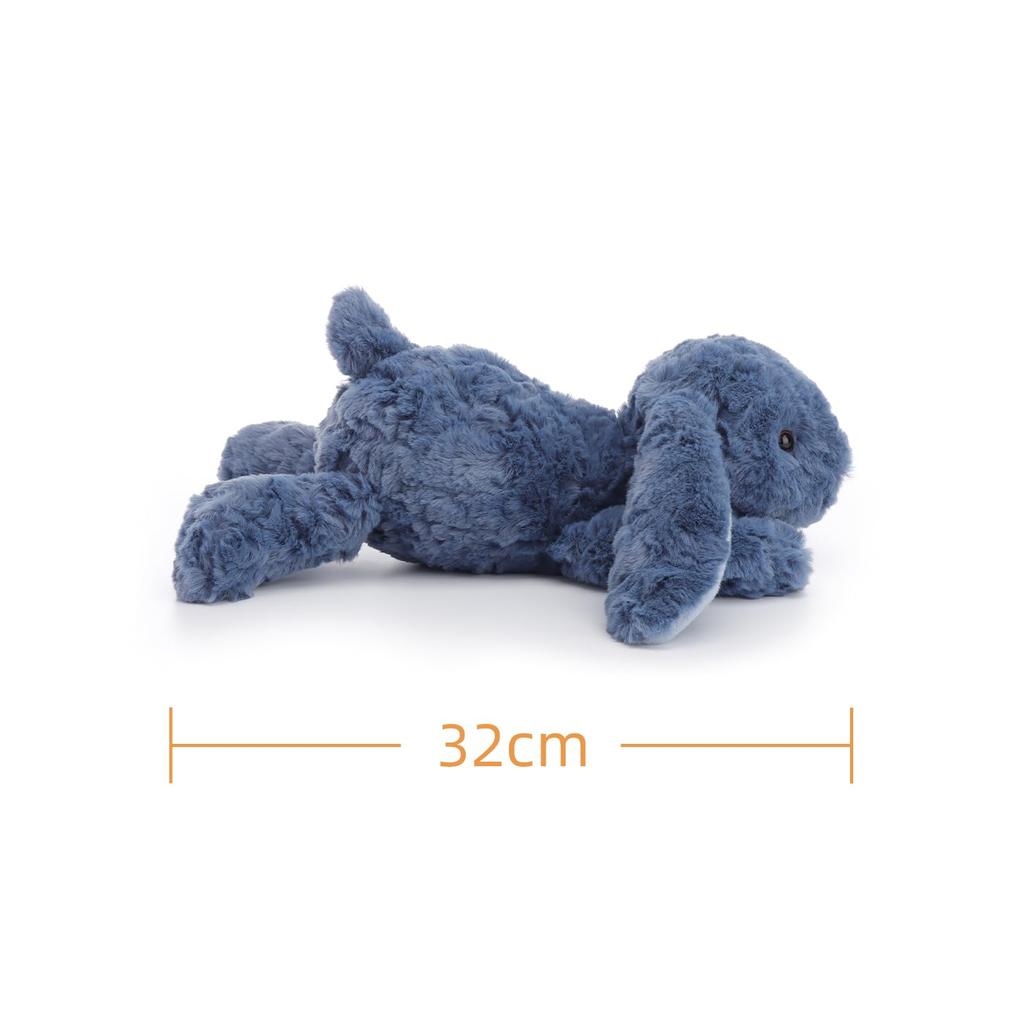 Apricot Lamb Dark Blue Sleeping Bunny Plush Toy for Soft and Fluffy Dark Blue Sleeping Bunny for Girls and 32cm Kids, Cute, Boys,