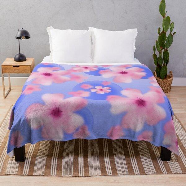 Cherry Blossom Themed Blanket Bedroom Warm Flannel Blanket Girls Room Decoration Blanket