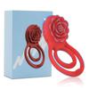 Penis Ring Vibrator Extender Remote Control Cock Ring Penis Sleeve with Rose Clitoral Stimulator Male Couple Sex Toys for Men