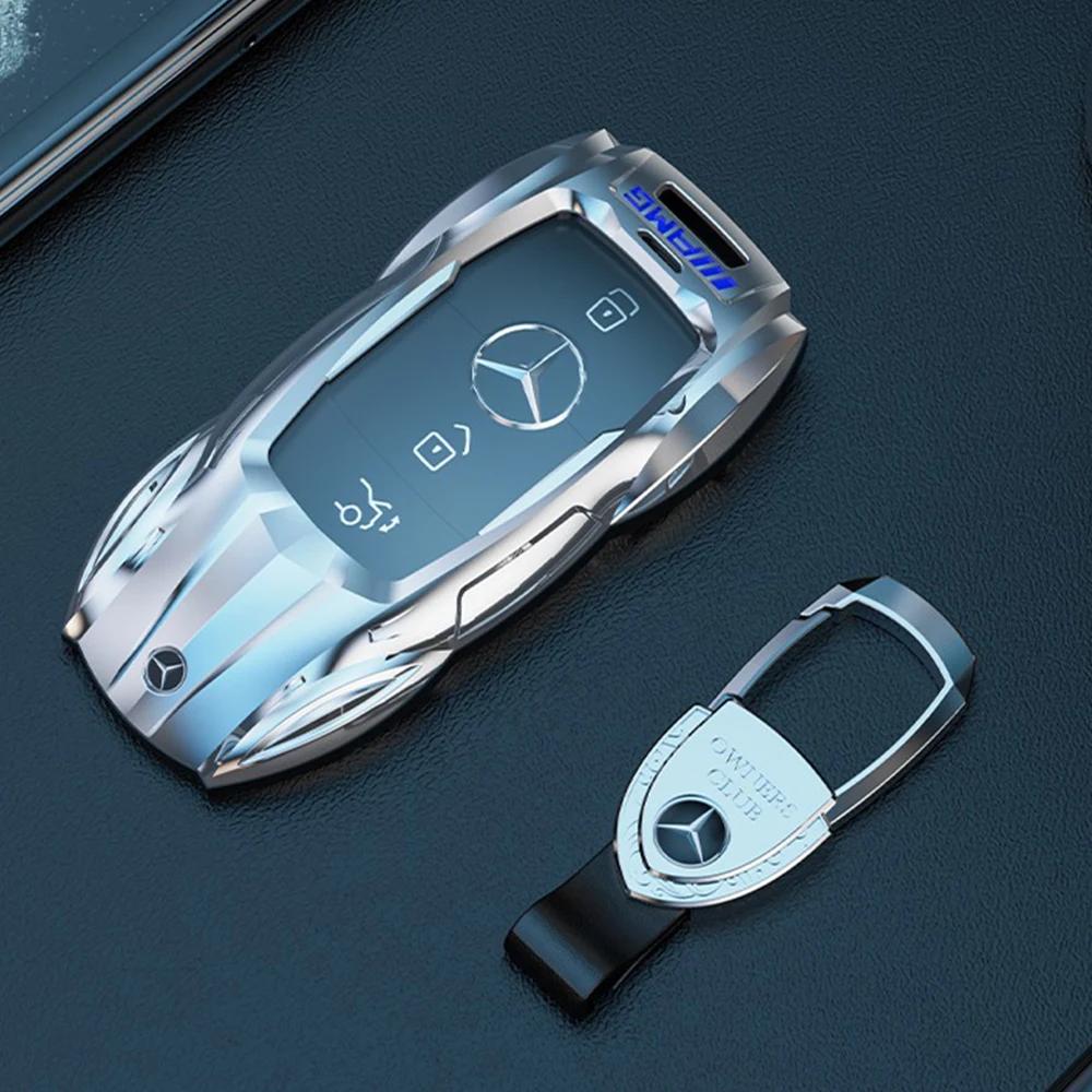 TXVBT1 Hot 2026 New For Benz Zinc Alloy Car Key Case Keyless Cover Key Shell Car Accessories For Mercedes Benz AMG C E-Class CLA GLC GL