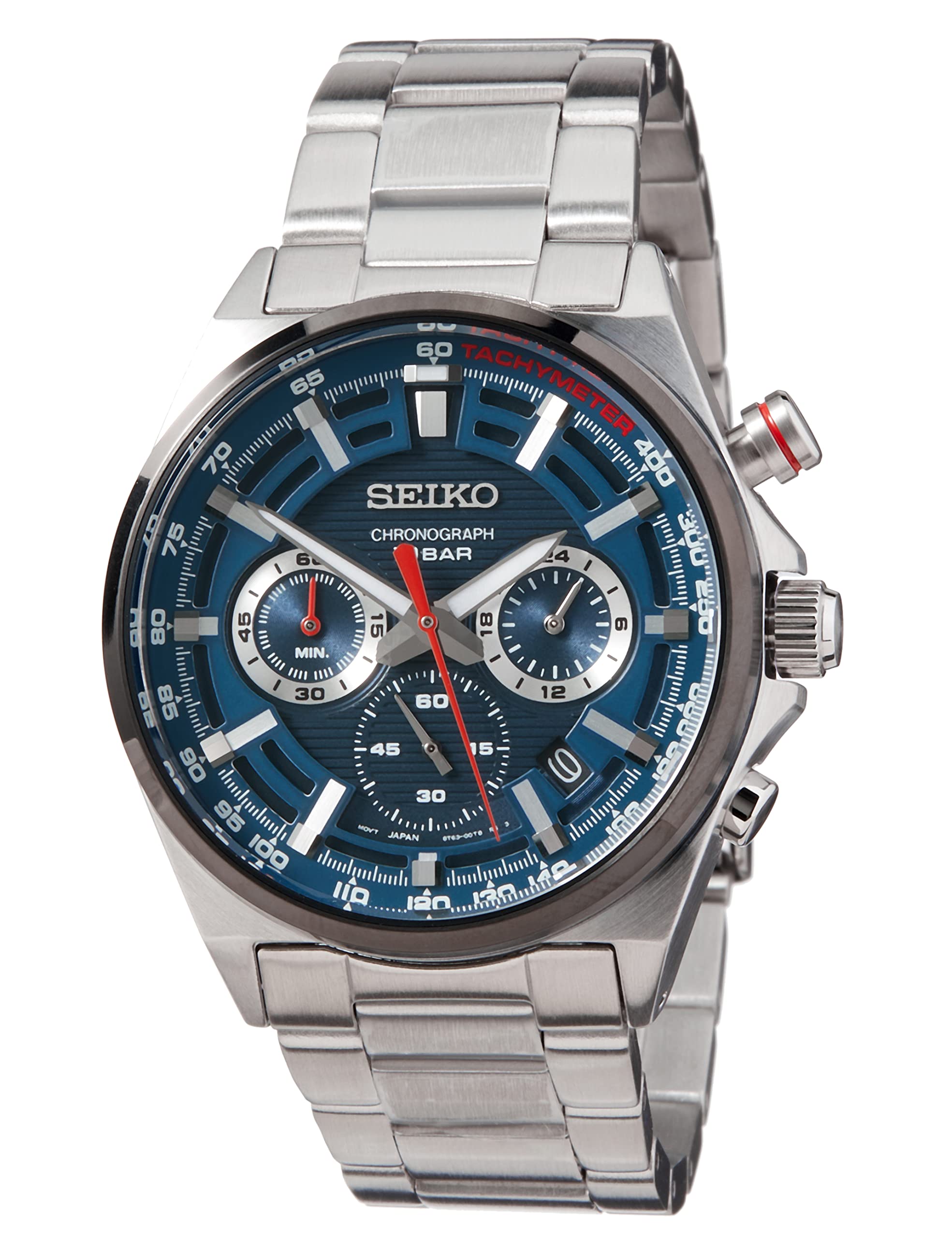 

Seiko SEIKO Watch Chronograph Blue Overseas Model SSB407P1 Men s [Used]