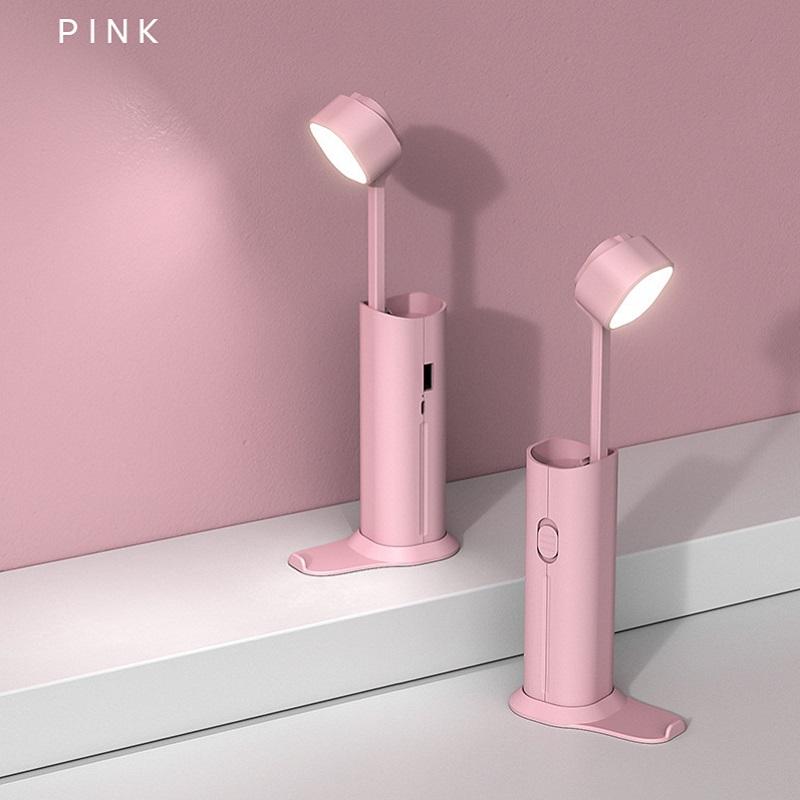 LED Desk Lamps Charging Portable Telescopic Reading Book Lights Phone Stand Mini Power Bank Reading Table Lamp Dormitory