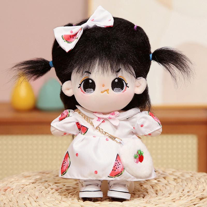20cm Cotton Doll Plush Doll Girl Celebrity Doll Gift for Girls with Clothes and Bags