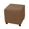 Durable Solid Color Jacquard Ottoman Cover Velvet T-Shape Square Stool Cover Elastic Soft Pouf Stool Cover Home Decor