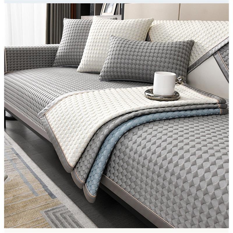 Ice Silk Sofa Cover Summer Cushion Slip Resistant Luxe Modern High End Sofa Pad Mat Decor  Lightweight Cooling Seat Cover For Comfort And Style