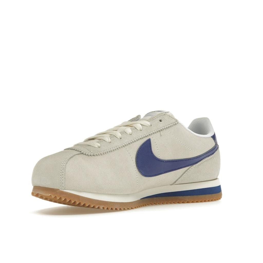 Nike Cortez Departament Sportowy Damskie Sneakersy Kremowe Blado-Kość Słoniowa Głęboki Królewski Niebieski FQ8108-110