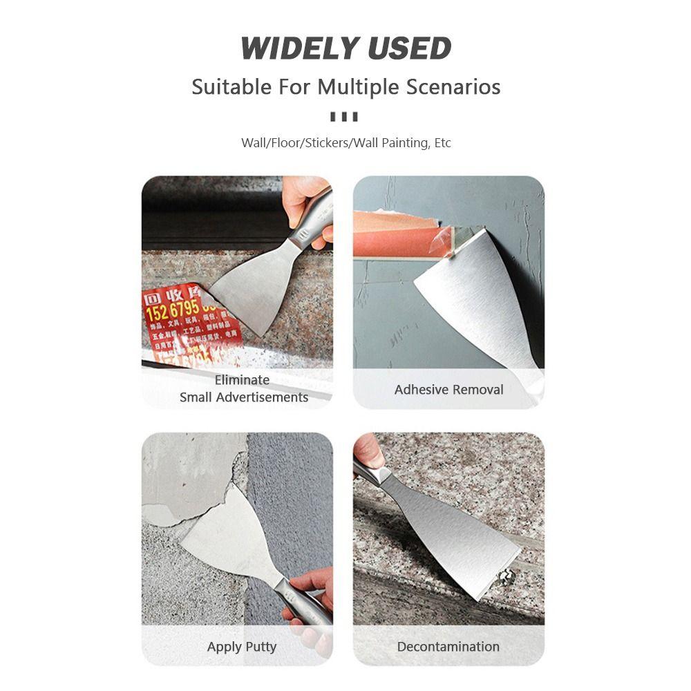 New Stainless Steel Putty Shovel Thickened Rustproof Paint Tool Durable Scraper Home Repair