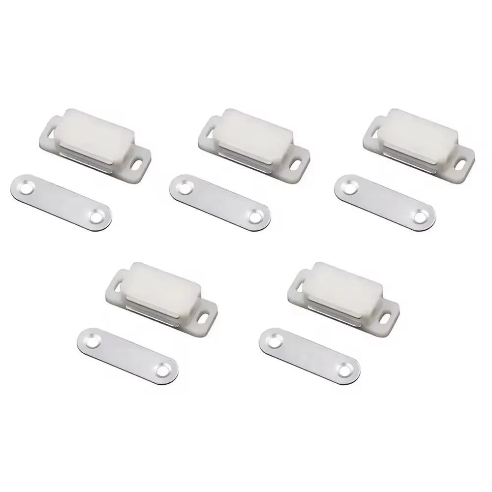 10 Pieces Plastic Cabinet Magnet Latch Black Magnetic ABS Cabinet Catches Door Catch for Cupboards,Drawers and Shutters