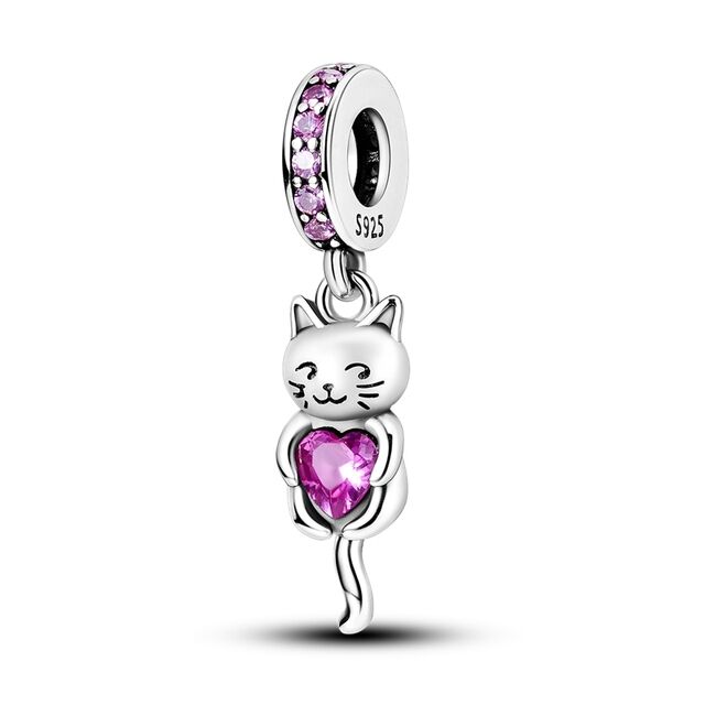 New Copper Charm Fit Original Bracelet Accessories Women Jewelry Pet Series Lucky Cat Mouse