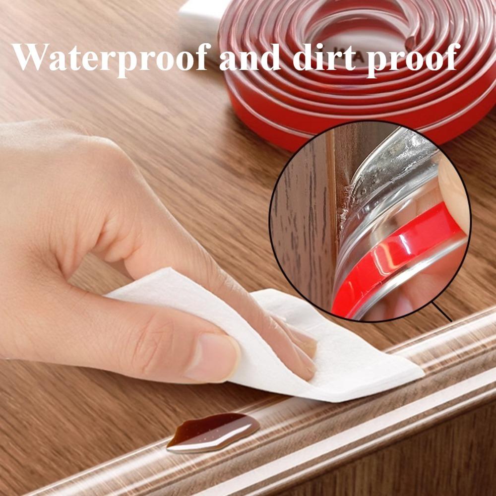 Transparenter Antikollisionsstreifen Unsichtbarer Tisch Eck Selbstklebend Bogenförmiges Design Kantenumwicklung Schutzstreifen für Baby Heim Sicherheit