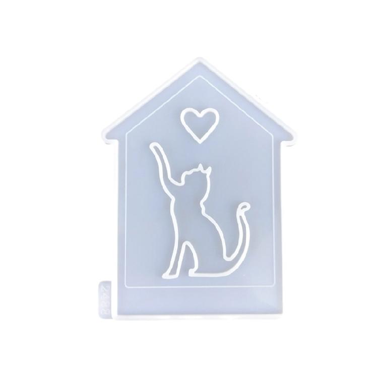 

3D Candlestick Silicone Mold Heart House Candle Holder Molds DIYs Concrete Gypsum Resin Molds Wedding Home Decorations