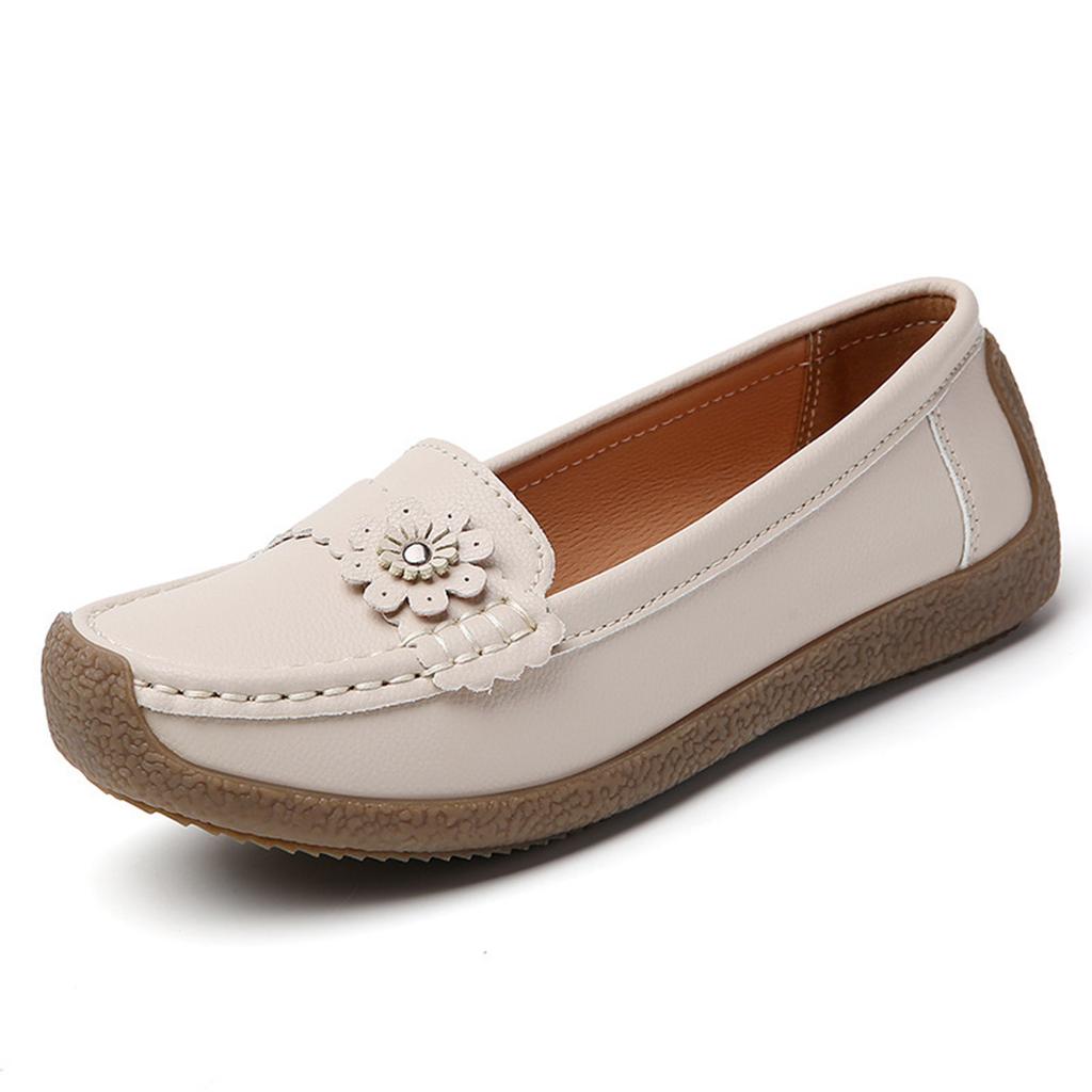 Damskie Mokasyny Ortopedyczne Buty Ortopedyczne Skórzane Mokasyny Buty Eleganckie Damskie Lekkie Płaskie Wygodne Codzienne - Buty do Chodzenia Z Kwiatkiem