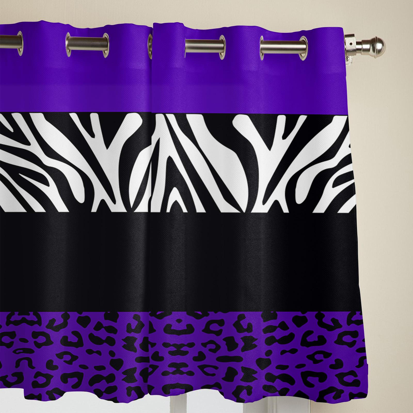 Фиолетовые леопардовые полоски зебры шторы для спальни кухонные шторы для гостиной 135W — фото 3
