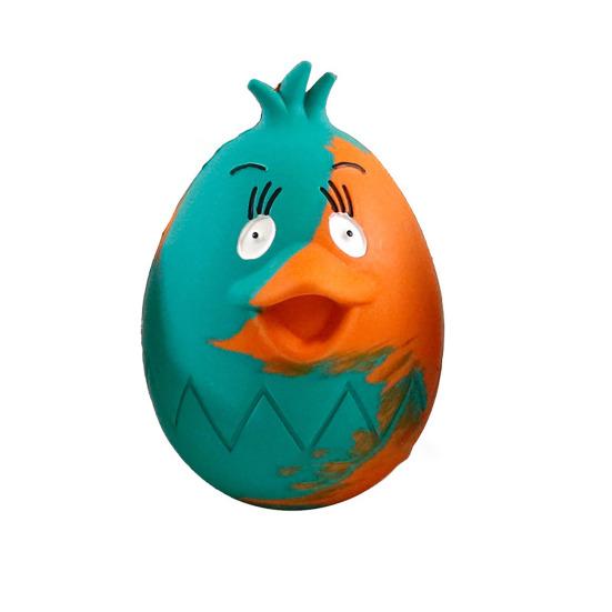 

Pet Toy Built-in Airbag Sound Effect Chewing Toy with Bird Design Elastic Rubber Interactive Toy for Dogs оранжевый