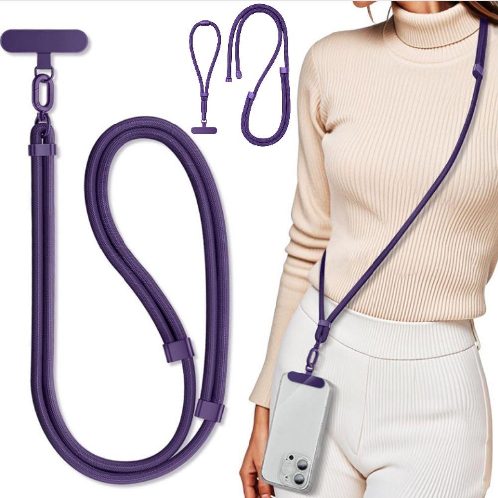 Popruh na telefon k zavěšení na krk a přes tělo s nastavitelnou délkou, 3v1 řetízek na telefon, cestování, outdoor