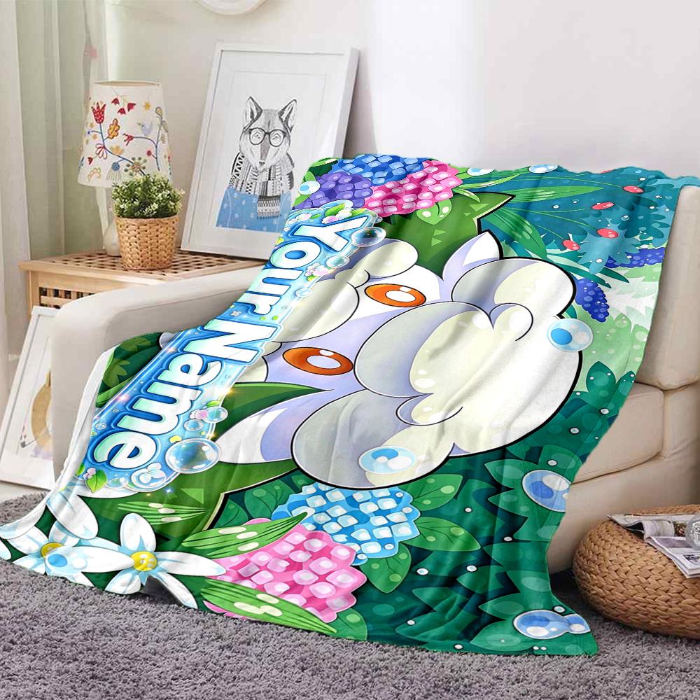 Custom 1Pc Whimsicott Lush Nature Garden Flannel Fleece Blanket Soft Warm Throw Blanket for Sofa Bed Couch Home Decor Travel Nap Blanket Xmas Gift Q11