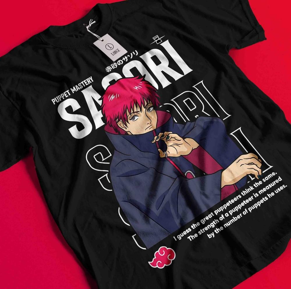 

Сасори Футболка Итачи Футболка Кисаме Футболка Мадара Какаши Наруто Аниме Акацуки AA83 L