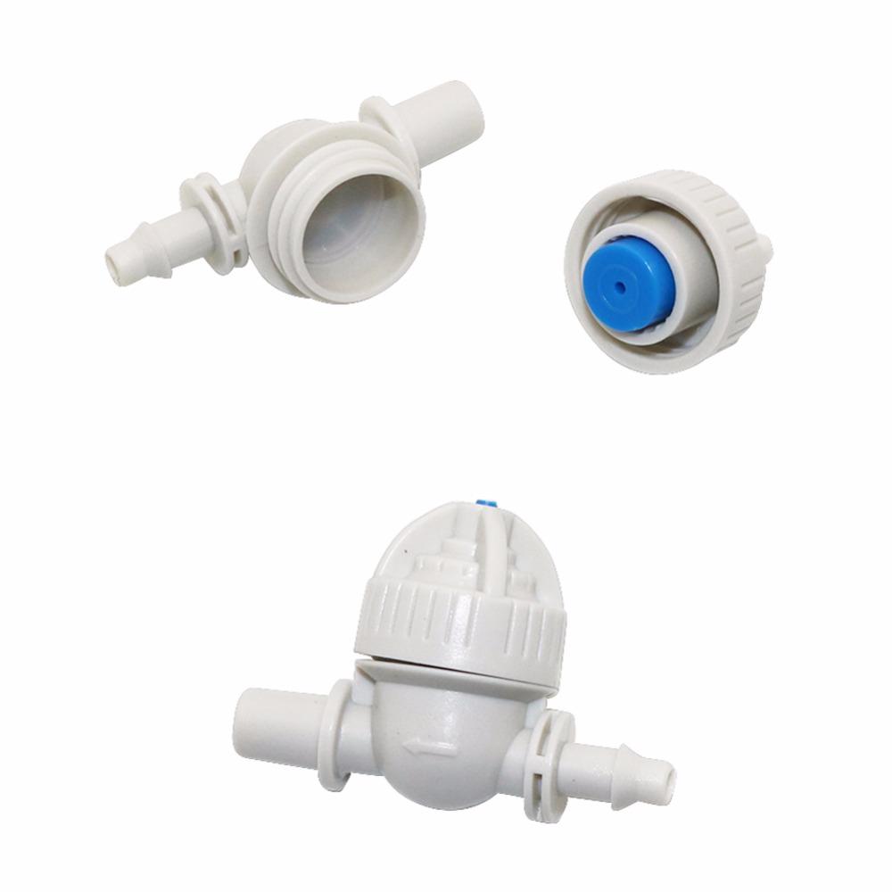 7,5mm Gartenbrause-Verbinder Leckverhinderungsventil Landwirtschaft Garten Rasen Bewässerungsschlauch-Fittings 4/7mm Schlauch 100 Stück