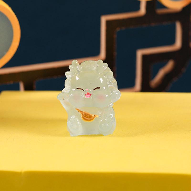 

Микропейзаж новогодний светящийся свет милый маленький дракон кукла фигурка ювелирные аксессуары зодиак год дракона автомобиль настольный орнамент