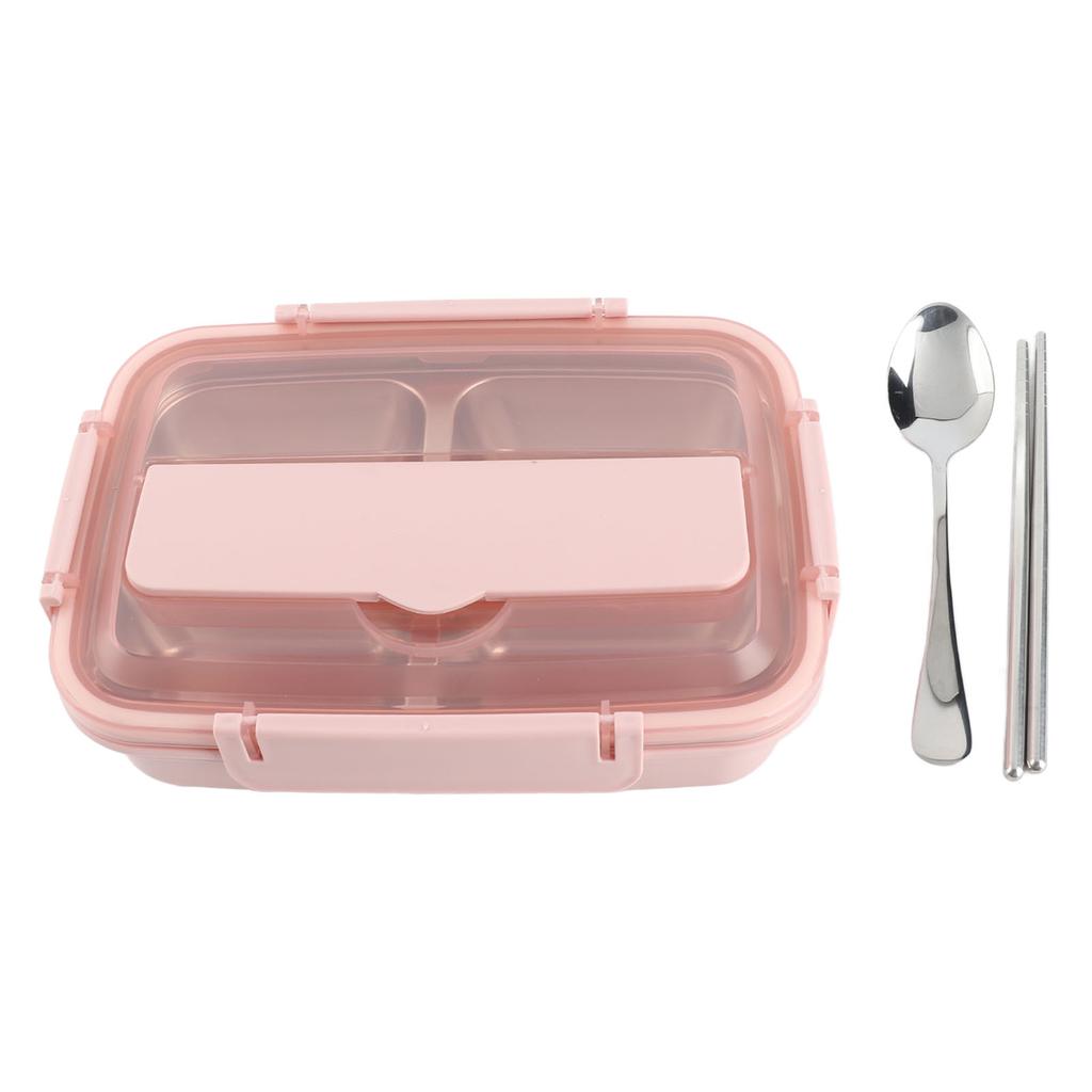 Lunch Box 4 Compartments Design 304 Stainless Steel Matching Tableware Portable Lunch Containers