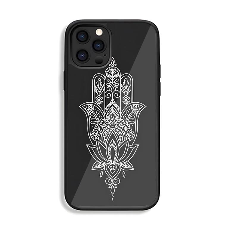 Hamsa Hand of Fatim Phone Case Silicone PC+TPU for Iphone 6S 7 8 Plus X Xs Max XR 11 12 13 Mini Pro Shockproof Hard Cover Shell