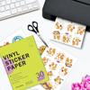 30 Sheets Premium Printable Vinyl Sticker Paper for Inkjet Printers Matte White 8.5x11 Inch Waterproof and Vibrant Colours Reta