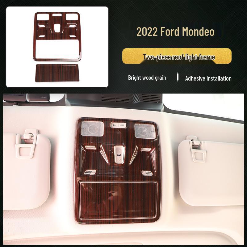 22 Mondeo Carbon Fiber Peach Wood Interior Sticker for Navigation Console & Power Window.