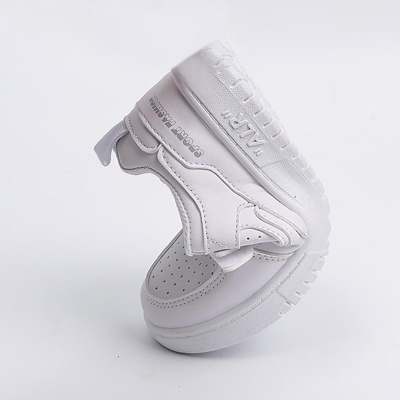 Boys' White Shoes, New Children's Single Mesh Shoes, Sports Shoes, Breathable Hollow Leather Surface, Girls' Casual White Shoes