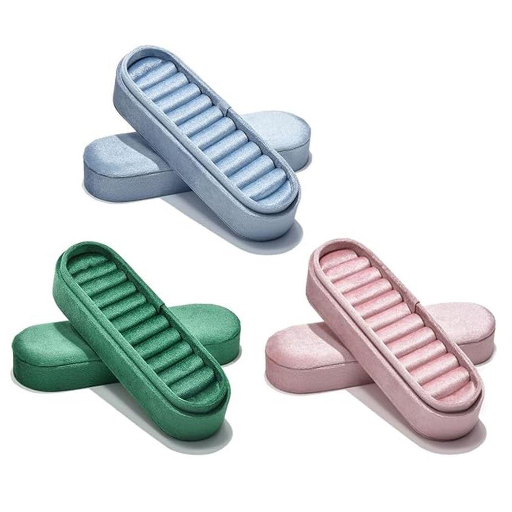Dust-proof Ring Storage Box Lid Bracelet Organizer High-end Velvet Jewelry Display Tray  Earrings