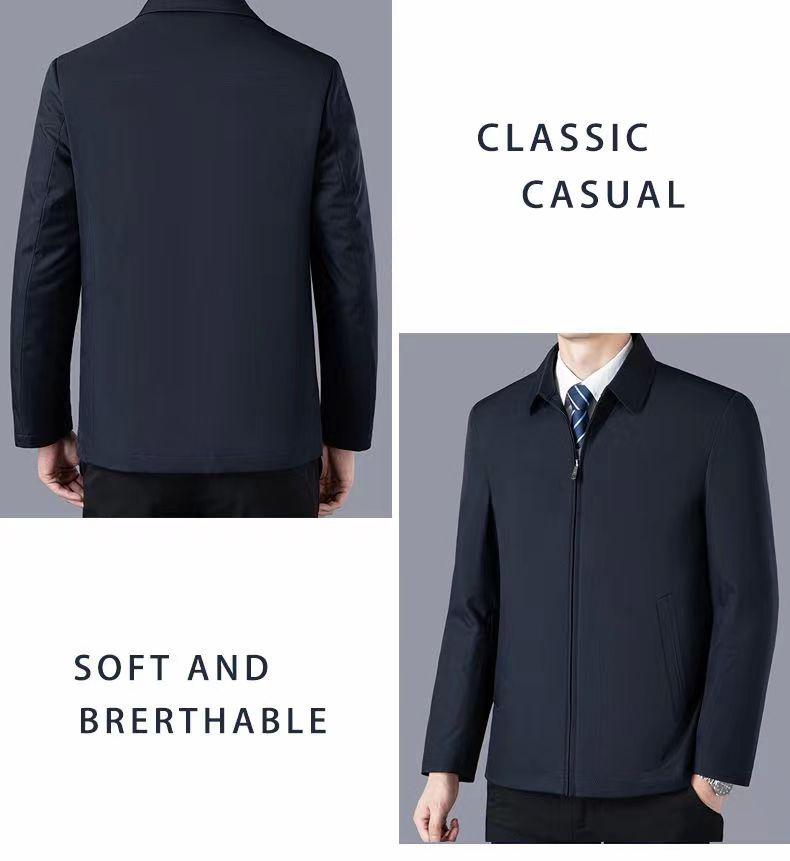 2025 Herren Executive Mittleren Alters & Ältere Baumwolljacke - Warm, Verdickt, Lässige Frühjahrs-/Herbstkleidung