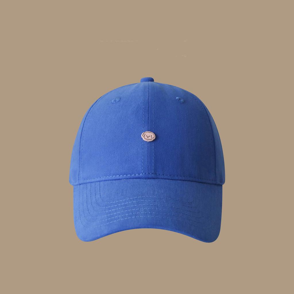 Soft Top Wide Brim Cap For Girls With Solid Color Design And Puppy Decoration For Fashionable Outdoor Use