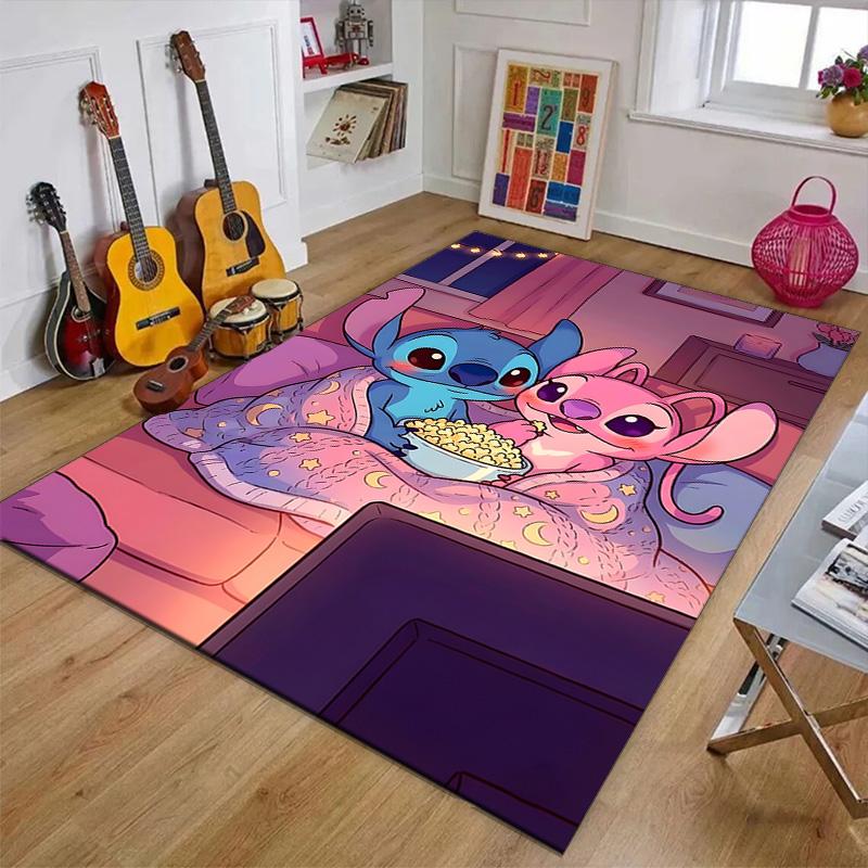 1pc S-Stitch Design Printed Area Rug Carpet for Bedroom Living Room Home Decor Rugs Mat Non Slip Mat Rug for Bedside
