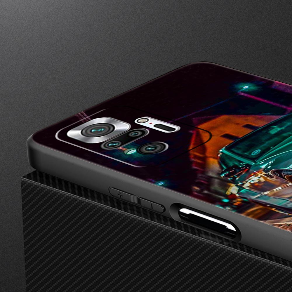 Blue Red JDM Sport Car Phone Case For Xiaomi Redmi Note 14 13 5G 10 11 12 Pro Plus 4G 14C 13C 12C 10C Black Cover