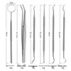 Lighted Dental Calculus Remover & Cleaning Mirror - Tartar Trimming Tool Set