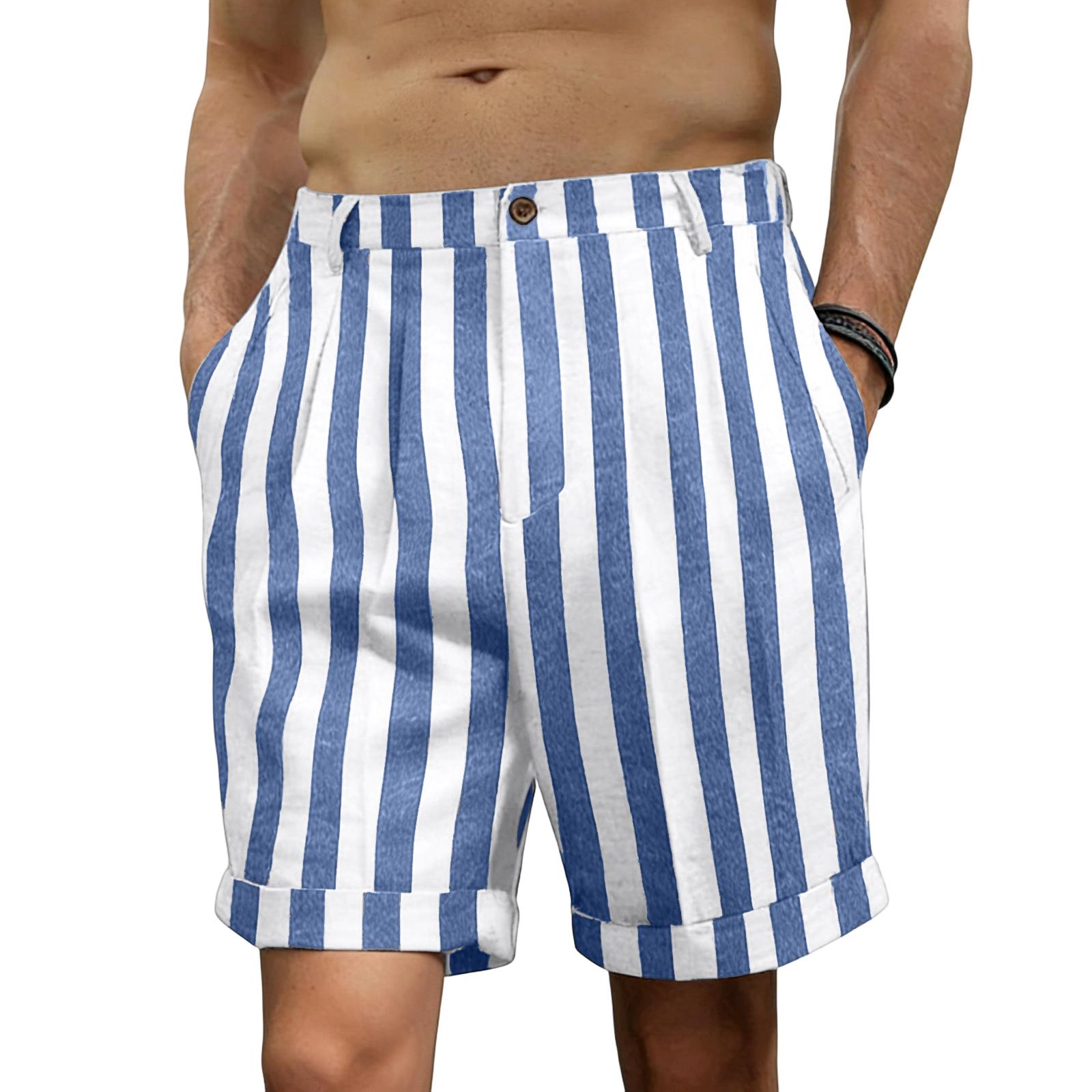 

Men s Casual Shorts With Comfortable Lightweight Button Pockets And Monochrome Beach Shorts XL небо синє кольору