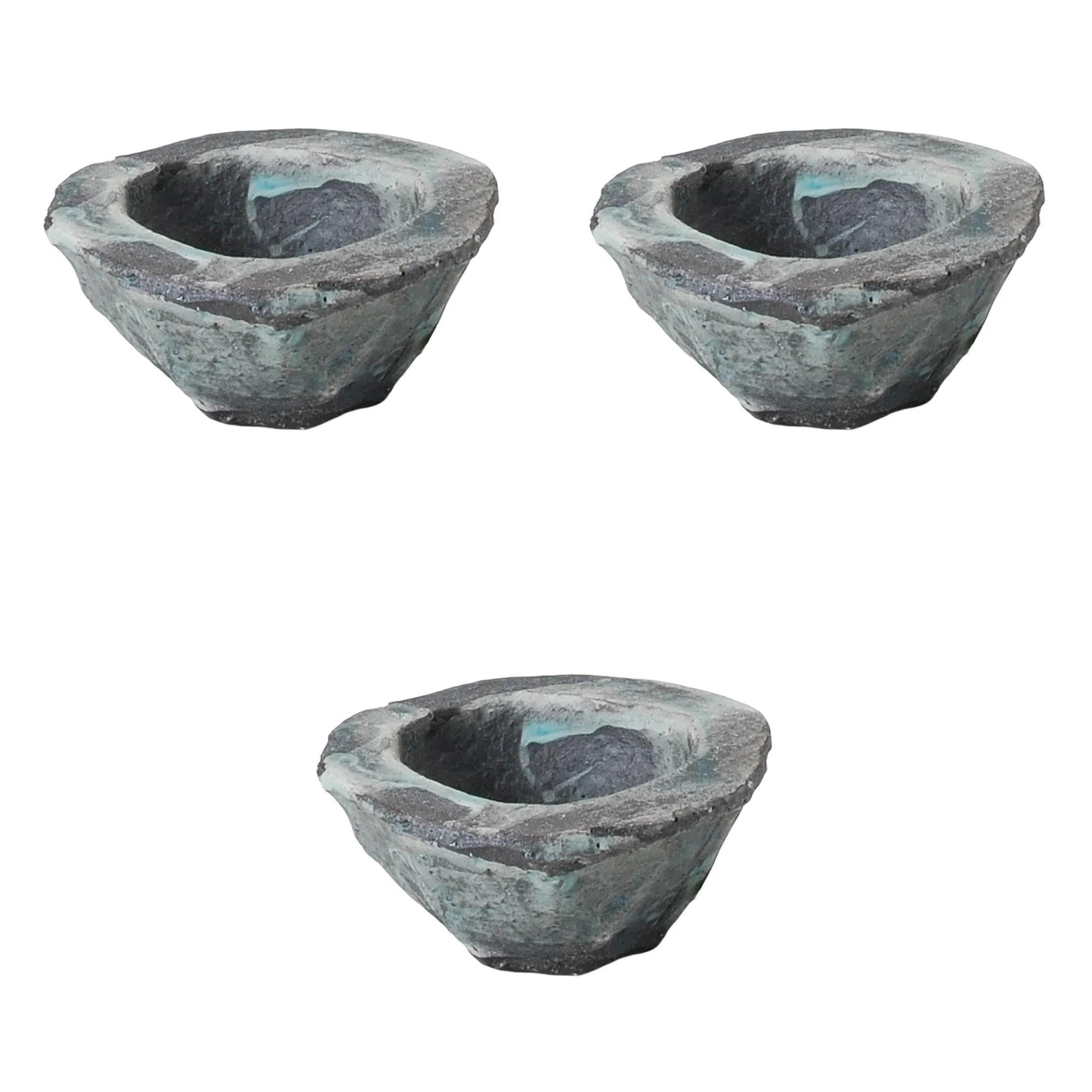 

Set of 3 Yakishime Shaved Small Plates x Small Plates Ceramic Handmade Setomonohonpo [8.5 3.8 cm] (Earthenware)