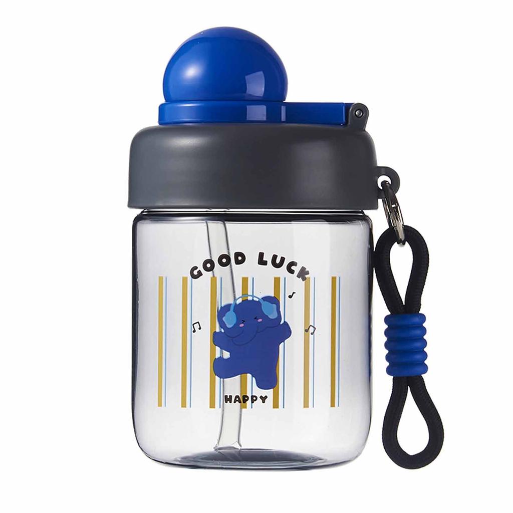 Cartoon Kids Water Bottle, -Drop Portable Cup with Handle, Gender-Neutral Student-Friendly Plastic Bottle, Easy To Carry