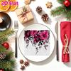 20pcs Disposable Napkins with Flower Bed Pattern Print for Wedding,Parties,and Daily Use for Thanksgiving Fall Christmas Table Decoration