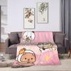 Cartoon Panda Bubu Dudu Blanket Coral Fleece Plush Printed  Breathable Warm Throw Blankets for Home Bedroom Quilt