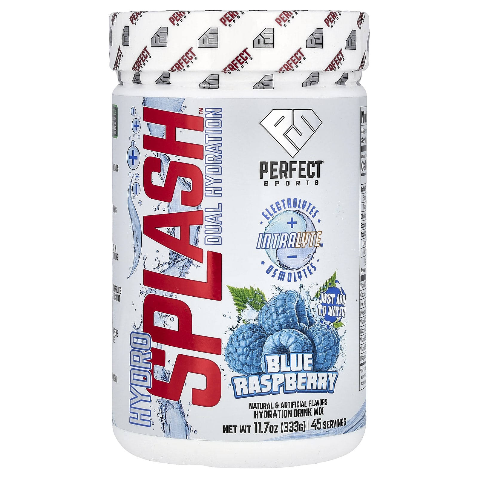 

PERFECT Sports, Hydro Splash, Dual Hydration, Blue Raspberry, 11.7 oz (333 g)