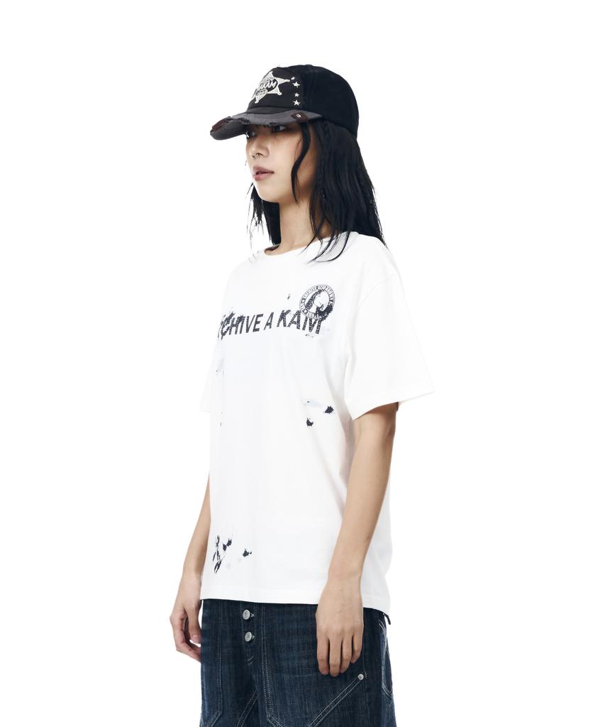 AAKAM A Kam Painted Half Top (White)