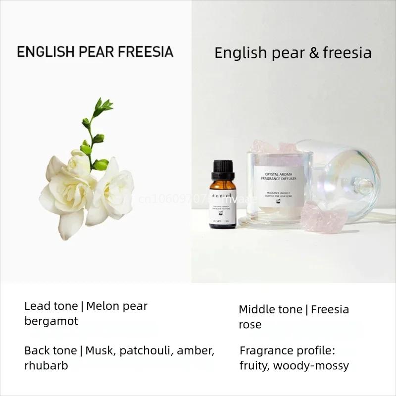 Aromatherapy Essential Oil Aroma Diffuser Stone Indoor Fire Free Crystal Stone Set Home Bedroom Fragrance Souvenir Gifts English Pear Freesia