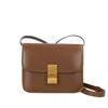 High-end Fashionable Small Square Bag Genuine Leather Women's Trendy Retro Tofu Box Cross-slung