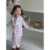 Kids Cotton Pajama Set Boys Girls Soft Sleepwear Long Sleeve Underwear Round Neck A Class Safety Homewear