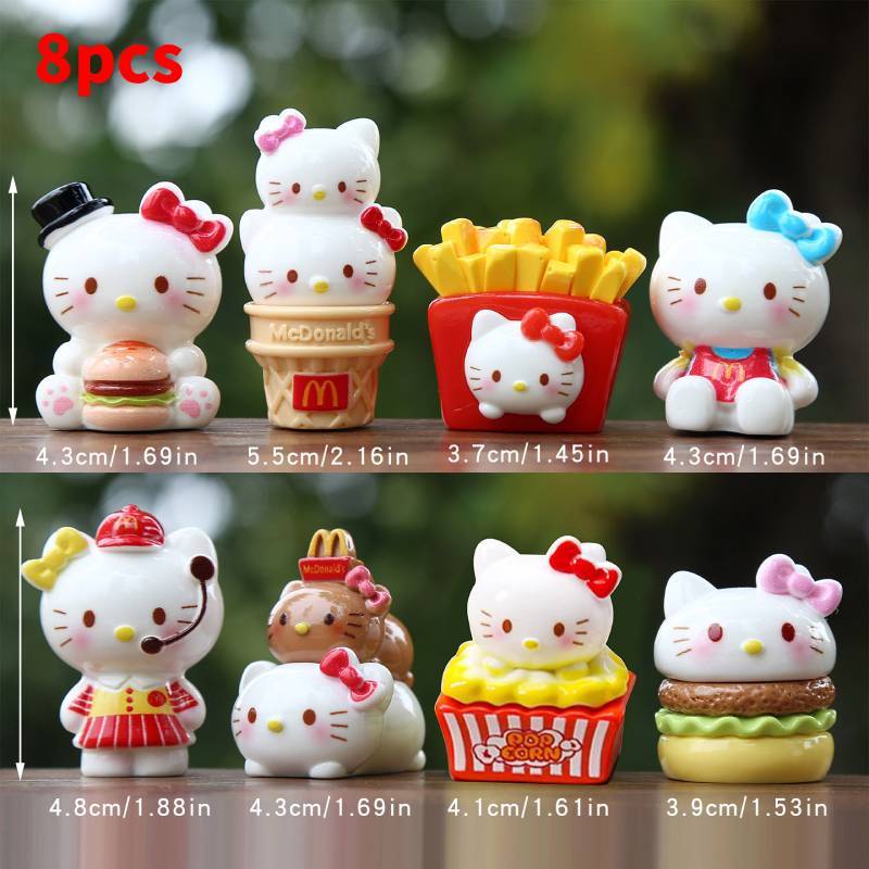 Resin Hello Kitty Figure Collectible Blind Box Toy For Creative Car And Desktop Decor