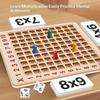 Juego de Mesa de Multiplicación 99 Sin Olor de Madera Juguete Educativo Montessori para Niños Práctica de Conteo Ayuda para el Aprendizaje Preescolar